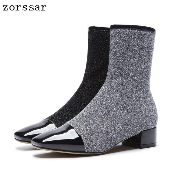 {zorssar} women socks boots 2020 new stretch fabric shoes slip on low heel ankle stretch boots women short shoes winter, Black
{zorssar} women socks boots 2020 new stretch fabric shoes slip on low heel ankle stretch boots women short shoes winter, Black