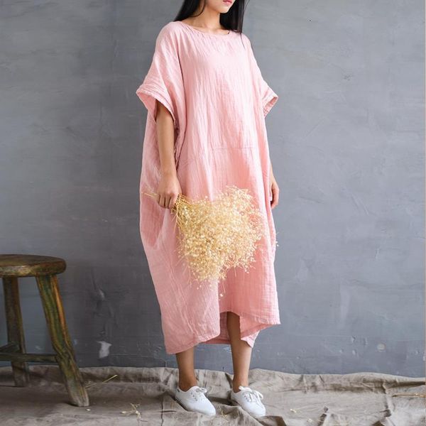 women cotton linen dress 2021 new vintage summer robe bat sleeve plus size women clothes o-neck loose 3 color dresses, Black;gray
women cotton linen dress 2021 new vintage summer robe bat sleeve plus size women clothes o-neck loose 3 color dresses, Black;gray