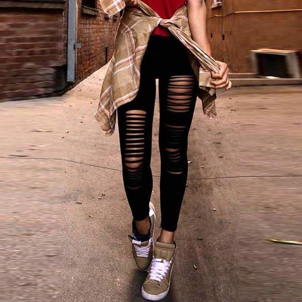 women's leggings spring autumn woman pants vintage striped hole streetwear pencil black high waist leggin for women clothing 2021
women's leggings spring autumn woman pants vintage striped hole streetwear pencil black high waist leggin for women clothing 2021
