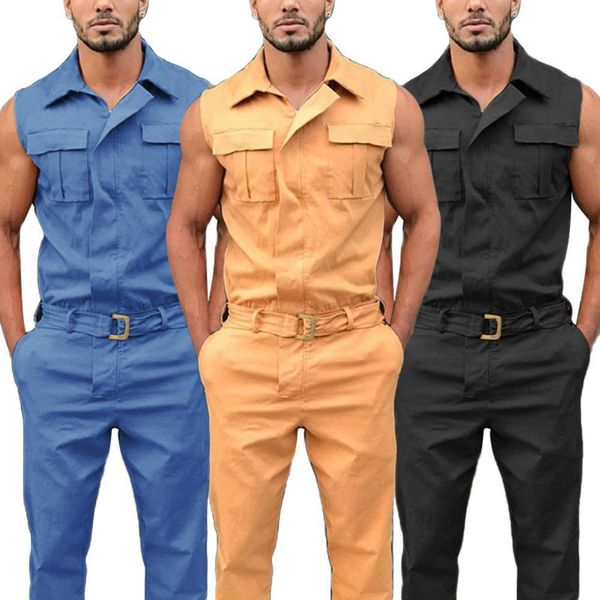 5xl fashion men jumpsuit stylish jumpsuit overall sleeveless pockets wasit belt zipper work clothes streetwear casual rompers, Gray
5xl fashion men jumpsuit stylish jumpsuit overall sleeveless pockets wasit belt zipper work clothes streetwear casual rompers, Gray