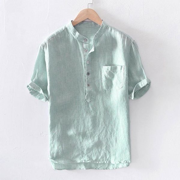 casual short sleeve shirt men camisa men's shirt baggy stripe cotton linen button male blouse streetwear camisa masculina, White;black
casual short sleeve shirt men camisa men's shirt baggy stripe cotton linen button male blouse streetwear camisa masculina, White;black
