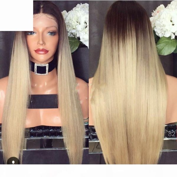 ombre blonde synthetic long straight hair lace front wigs glueless for women natural hairline 150% density cosplay wig, Black
ombre blonde synthetic long straight hair lace front wigs glueless for women natural hairline 150% density cosplay wig, Black