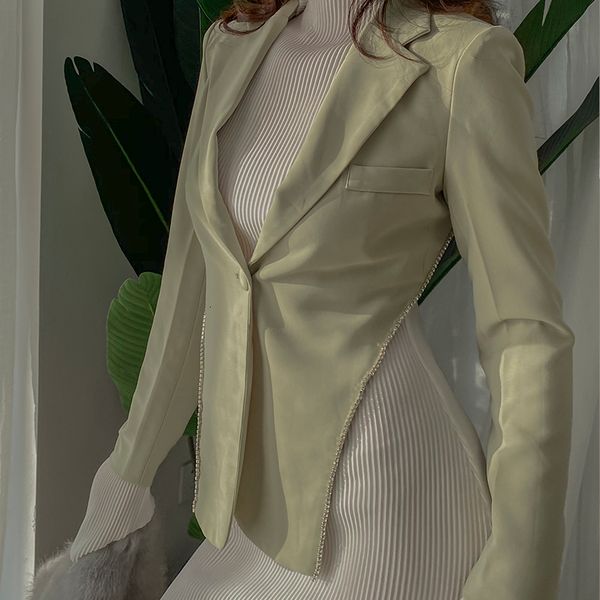 2021 new autumn clothing flash edge green diamond backless thin blazer woman jacket v deep high street jackets nq1r, White;black
2021 new autumn clothing flash edge green diamond backless thin blazer woman jacket v deep high street jackets nq1r, White;black
