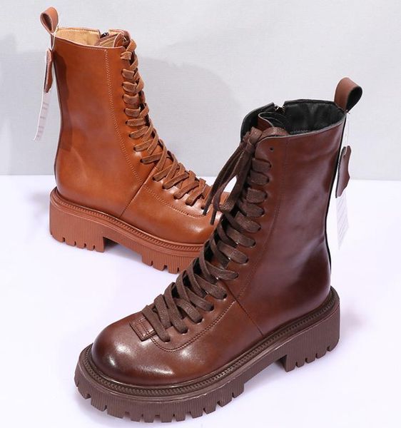 fashion vintage brown short boots women combat boots autumn platform gothic shoes layer cowhide motorcycle, Black
fashion vintage brown short boots women combat boots autumn platform gothic shoes layer cowhide motorcycle, Black