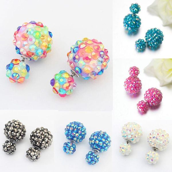 dangle & chandelier women's fashion jewelry 1pair 6 color stylish flower ball earrings double side crystal big beads, Silver
dangle & chandelier women's fashion jewelry 1pair 6 color stylish flower ball earrings double side crystal big beads, Silver