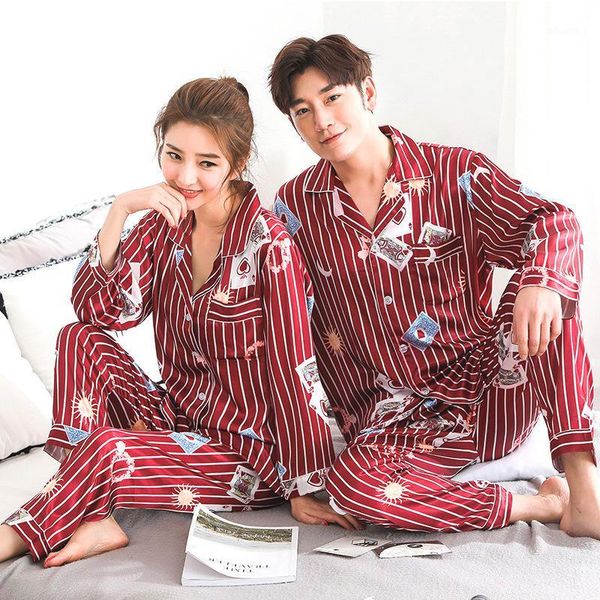 lovers pajamas couples silk sleepwear soft pyjama sets nightgown women pajama sets long sleeve men lounge pijamas1, Black;brown
lovers pajamas couples silk sleepwear soft pyjama sets nightgown women pajama sets long sleeve men lounge pijamas1, Black;brown