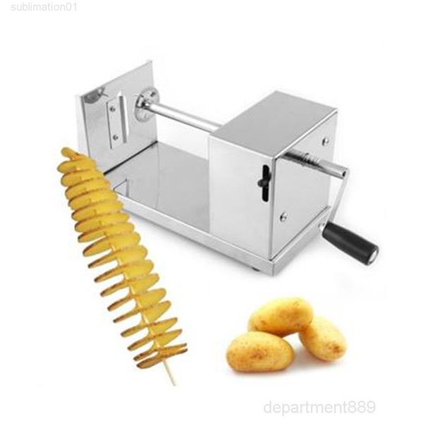 a-new design manual stainless steel spiral slicer kitchen fruit & vegetable tool potato tower cutter