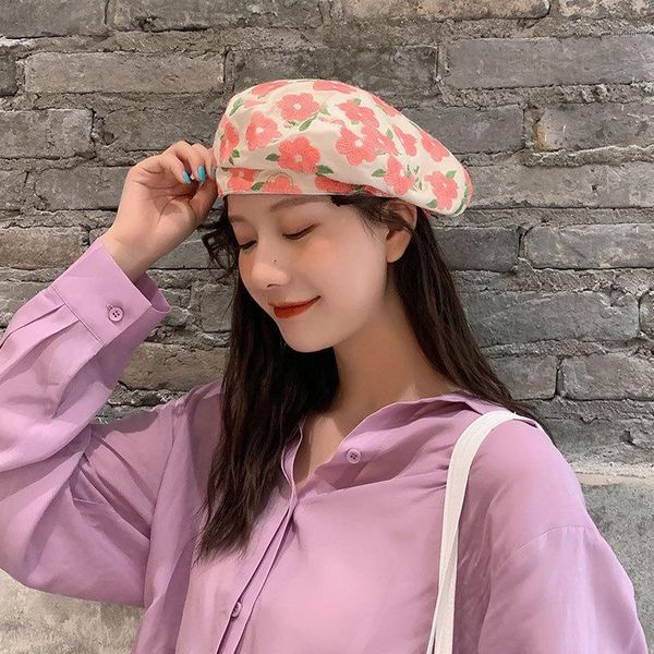 oloey small fresh floral embroidery berets women summer beauty cute pink cap korean fashion soft flat casual streetwear sun hat1, Blue;gray
oloey small fresh floral embroidery berets women summer beauty cute pink cap korean fashion soft flat casual streetwear sun hat1, Blue;gray