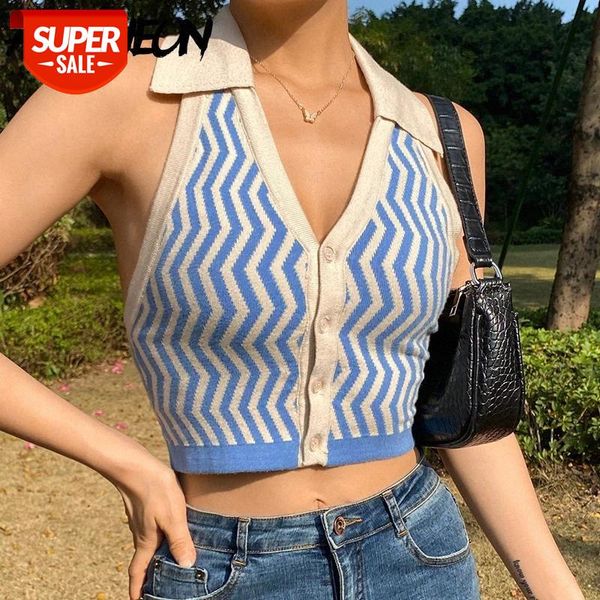 allneon vintage striped knitted halter cropped e-girl aesthetics sleeveless single-breasted vests y2k fashion blue #3u4t, White
allneon vintage striped knitted halter cropped e-girl aesthetics sleeveless single-breasted vests y2k fashion blue #3u4t, White