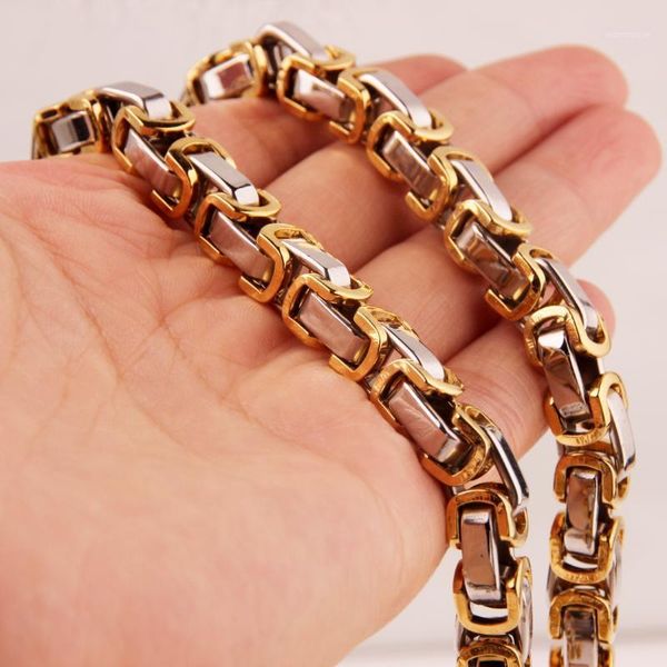 5/6/8mm customized size fashion silver gold color byzantine box chain gift stainless steel necklace womens mens jewelry 7-40"1
5/6/8mm customized size fashion silver gold color byzantine box chain gift stainless steel necklace womens mens jewelry 7-40"1