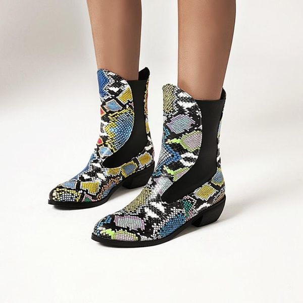 boots us4-13 womens pointy toe snake pattern stitching pu leather ankle chunky heel shoes mixed colors plus size1, Black
boots us4-13 womens pointy toe snake pattern stitching pu leather ankle chunky heel shoes mixed colors plus size1, Black