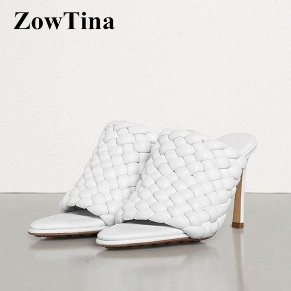 sandals 2021 women white weave open toe purple summer slippers knitting design high heels slides pumps lady sandalias femmes1, Black
sandals 2021 women white weave open toe purple summer slippers knitting design high heels slides pumps lady sandalias femmes1, Black