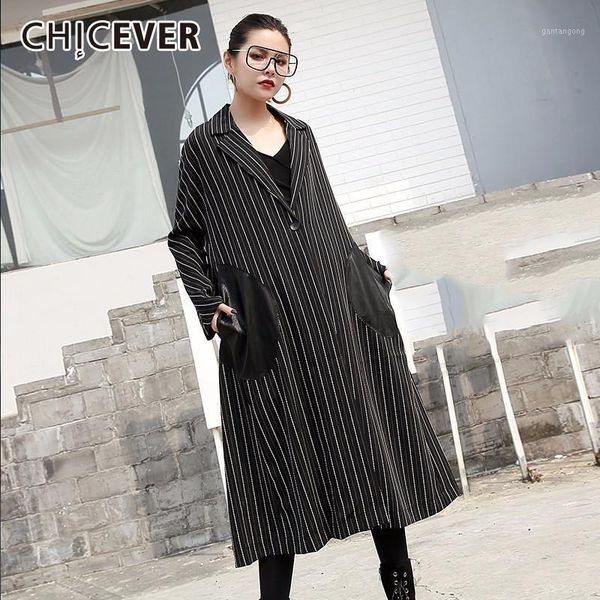 chicever autumn trench coat for women's windbreaker loose oversize black long striped woman coat female 2020 fashion tide new1, Tan;black
chicever autumn trench coat for women's windbreaker loose oversize black long striped woman coat female 2020 fashion tide new1, Tan;black