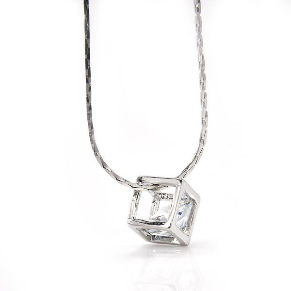 new fashion magic cube & cone dazzling crystal pendant necklace for women charm fine jewelry wholesale wmthgv bdesybag, Silver
new fashion magic cube & cone dazzling crystal pendant necklace for women charm fine jewelry wholesale wmthgv bdesybag, Silver
