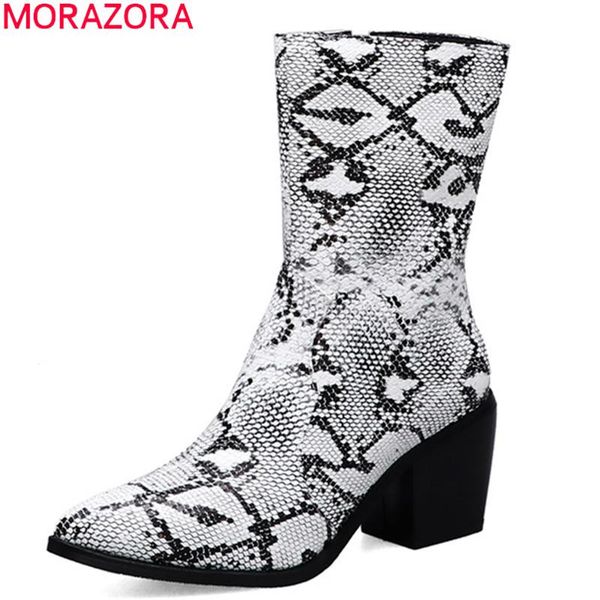boots morazora 2021 est snake ankle women high heels shoes pointed toe warm winter zipper fashion dress woman, Black
boots morazora 2021 est snake ankle women high heels shoes pointed toe warm winter zipper fashion dress woman, Black