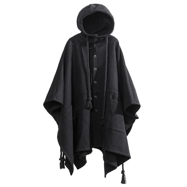 cape coat men's autumn and winter woolen sleeveless shawl boys black cape hooded single-breasted coat mid-length england
cape coat men's autumn and winter woolen sleeveless shawl boys black cape hooded single-breasted coat mid-length england