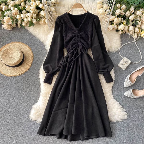 2021 new solid women up neck puff the line dressed autumn elastic crocheted dress slices b4y4, Black;gray
2021 new solid women up neck puff the line dressed autumn elastic crocheted dress slices b4y4, Black;gray