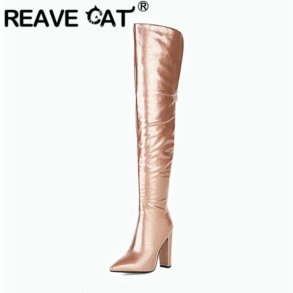 boots reave cat women over knee pointed toe square heels 11cm patent leather short plush wide zip big size 34-43 winter a3253, Black
boots reave cat women over knee pointed toe square heels 11cm patent leather short plush wide zip big size 34-43 winter a3253, Black
