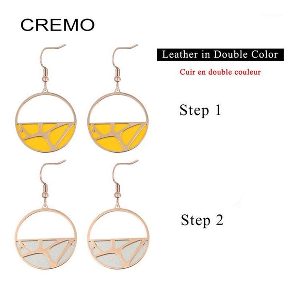 cremo stainless steel round drop earrings for girls reversible leather rose gold earrings female jewelry fashion georgettes1, Silver
cremo stainless steel round drop earrings for girls reversible leather rose gold earrings female jewelry fashion georgettes1, Silver