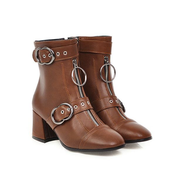 2020 big size 48 women ankle boots zip buckle autumn winter boots square high heels dress shoes ladies office shoes, Black
2020 big size 48 women ankle boots zip buckle autumn winter boots square high heels dress shoes ladies office shoes, Black