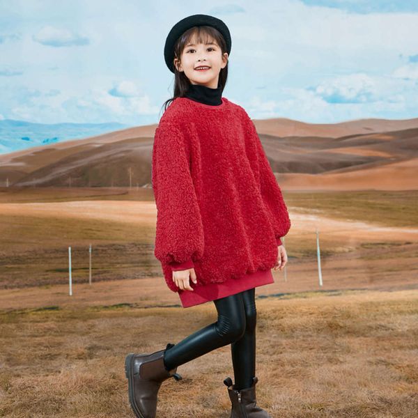 children's women's thickened warm long sve autumn and winter girls' round collar sweater loose pullover, Black
children's women's thickened warm long sve autumn and winter girls' round collar sweater loose pullover, Black