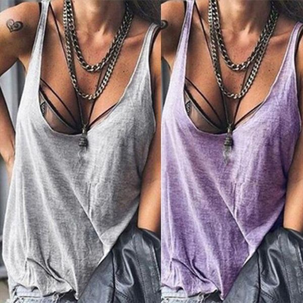 womens sleeveless tank low cut neckline solid color loose casual beach cami vest swimsuit cover up streetwear, White
womens sleeveless tank low cut neckline solid color loose casual beach cami vest swimsuit cover up streetwear, White