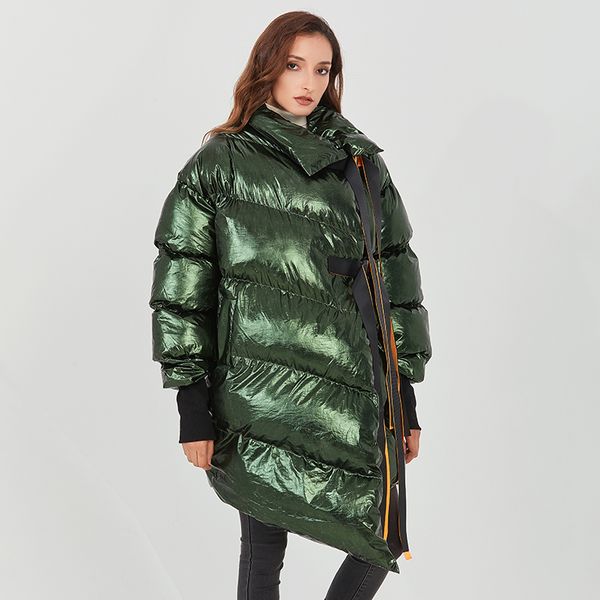 patchwork ribbons irregular women's down jacket lapel collar long sleeve warm cotton coats female autumn winter new, Black
patchwork ribbons irregular women's down jacket lapel collar long sleeve warm cotton coats female autumn winter new, Black