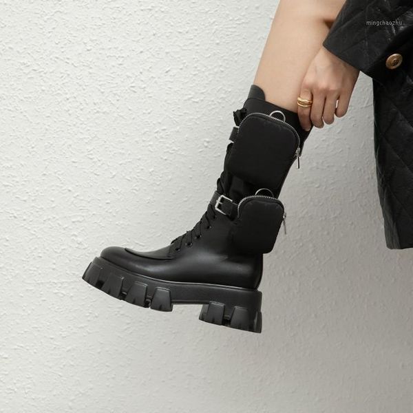 leather street fashion mid tube women's autumn and winter new leather boots with lace up front pocket boots1, Black
leather street fashion mid tube women's autumn and winter new leather boots with lace up front pocket boots1, Black