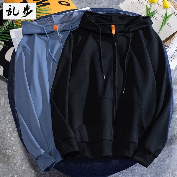 autumn sweater men's hooded cardigan korean fashion students hip hop sports coat ins casual trend, Blue
autumn sweater men's hooded cardigan korean fashion students hip hop sports coat ins casual trend, Blue