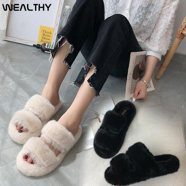 slippers wealthy women winter furry korean fashion warm fluffy fur shoes household cozy slip on flat slides female hairy slipper, Black
slippers wealthy women winter furry korean fashion warm fluffy fur shoes household cozy slip on flat slides female hairy slipper, Black