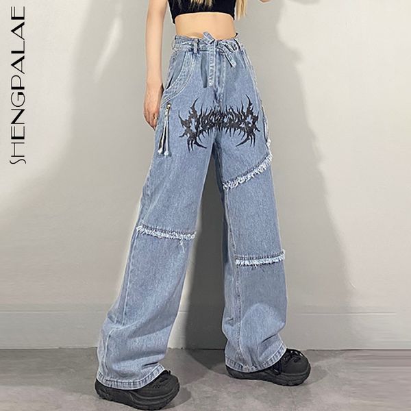 shengpalae hip hop handsome printed denim dad pants women's spring 2021 new loose wide leg jeans female streetwear trendy 5a1211 y1214, Blue
shengpalae hip hop handsome printed denim dad pants women's spring 2021 new loose wide leg jeans female streetwear trendy 5a1211 y1214, Blue