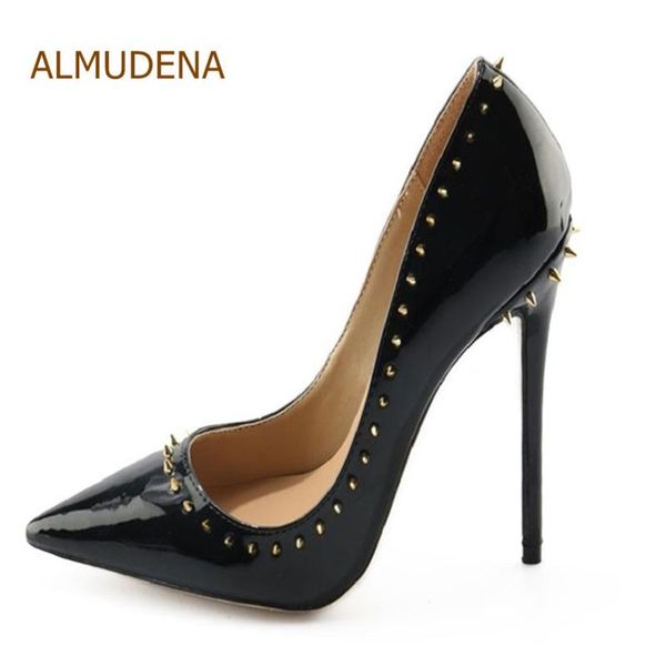 almudena black shiny patent leather pointy toe pumps rivets stiletto heels nightclub girls dress shoes trendy wedding pumps
almudena black shiny patent leather pointy toe pumps rivets stiletto heels nightclub girls dress shoes trendy wedding pumps