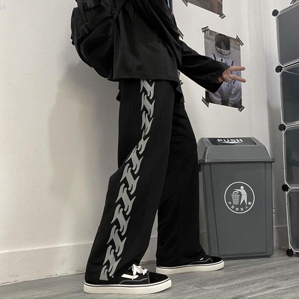 fashion brand spring dress ins dark totem loose straight wide leg pants men's wear streetwear, Black
fashion brand spring dress ins dark totem loose straight wide leg pants men's wear streetwear, Black