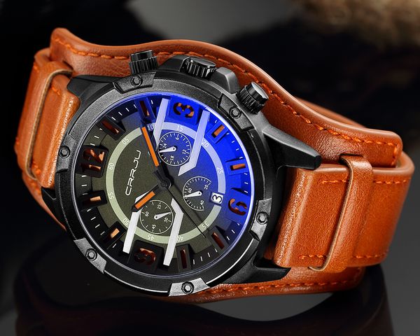 2022 new crrju new brand luxury mens leather strap watch waterproof casual quartz wristwatch for men relogio masculino, Slivery;brown
2022 new crrju new brand luxury mens leather strap watch waterproof casual quartz wristwatch for men relogio masculino, Slivery;brown