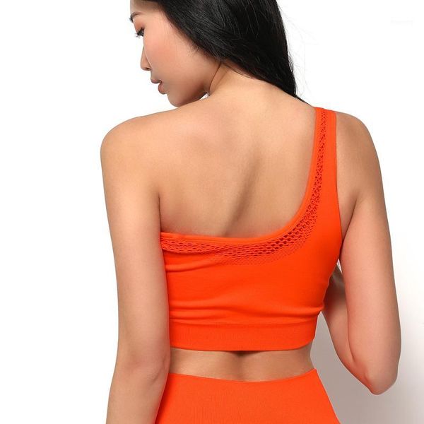 gym clothing reversible seamless fitness bra sports double layer breathable mesh woman single shoulder strap yoga bras1, White;black
gym clothing reversible seamless fitness bra sports double layer breathable mesh woman single shoulder strap yoga bras1, White;black