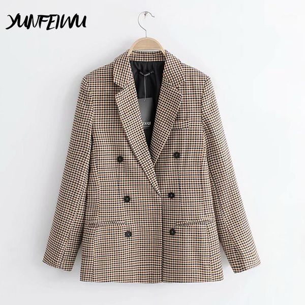fashion double breasted plaid blazer women long sleeve slim slazer 2019 casual spring autumn jacket blazer female1, White;black
fashion double breasted plaid blazer women long sleeve slim slazer 2019 casual spring autumn jacket blazer female1, White;black