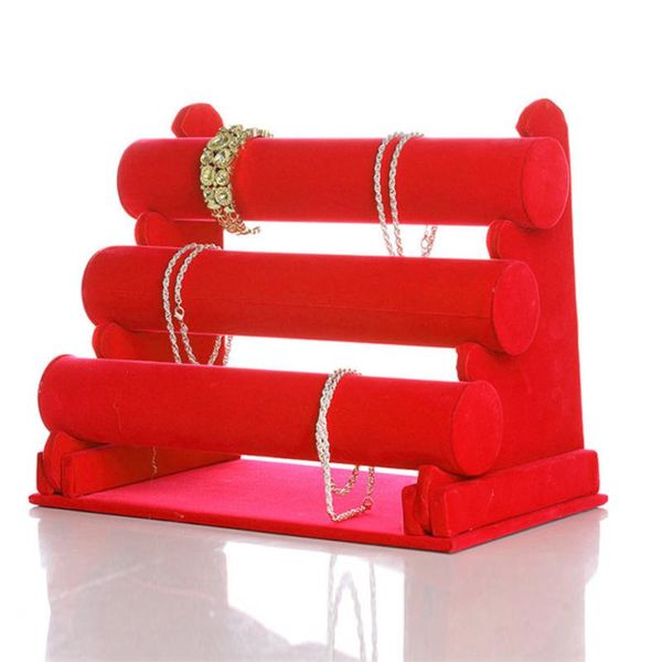 three tier velvet jewelry stand bracket bracelet necklace watch holder display rack, Pink;blue
three tier velvet jewelry stand bracket bracelet necklace watch holder display rack, Pink;blue