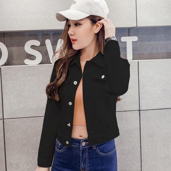 women cotton short denim jacket with collar 2020 new outwear leisure clothing street style fashion jean coat woman1, Black;brown
women cotton short denim jacket with collar 2020 new outwear leisure clothing street style fashion jean coat woman1, Black;brown