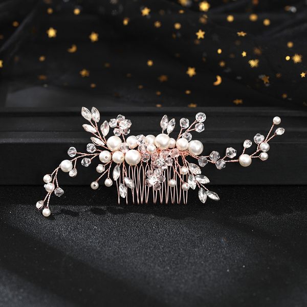 fashion rose gold wedding hair comb female tiara jewelr handmade pearl rhinestone headdress prom bridal hair jewelr accessories, Slivery;golden
fashion rose gold wedding hair comb female tiara jewelr handmade pearl rhinestone headdress prom bridal hair jewelr accessories, Slivery;golden