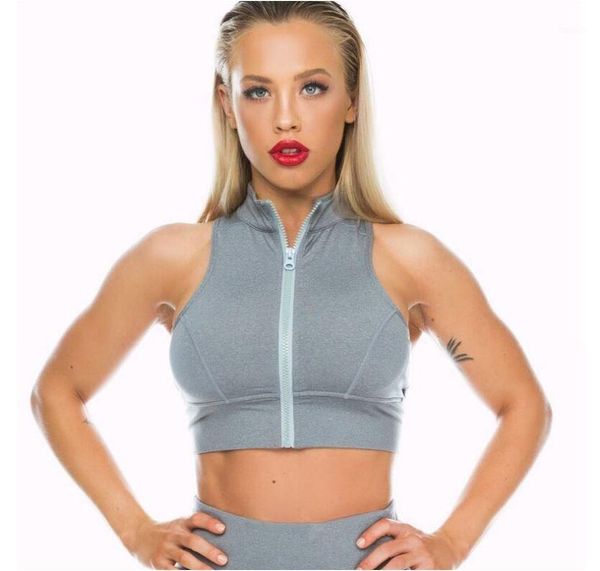 yoga outfits sleeveless zip crop slim fit gym shirt fitness jersey female quick dry sport running vest sports t-shirt sweatshirt1, White;red
yoga outfits sleeveless zip crop slim fit gym shirt fitness jersey female quick dry sport running vest sports t-shirt sweatshirt1, White;red