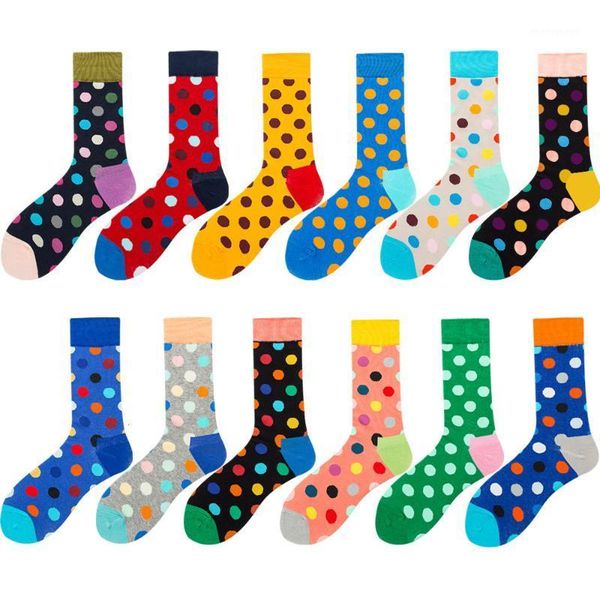 men's socks 2021 casual men fashion design colorful dot printed happy business party combed cotton socks1, Black
men's socks 2021 casual men fashion design colorful dot printed happy business party combed cotton socks1, Black