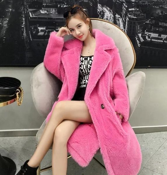 european and american fall/winter celebrity style pink mid-length lamb coat lamb coat loose cocoon coat fur women, Black
european and american fall/winter celebrity style pink mid-length lamb coat lamb coat loose cocoon coat fur women, Black