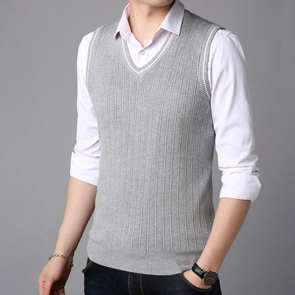 men's vests fall sweater knitting vest elastic solid colour party v-neck loose warm sleeveless woven striped blouse, Black;white
men's vests fall sweater knitting vest elastic solid colour party v-neck loose warm sleeveless woven striped blouse, Black;white
