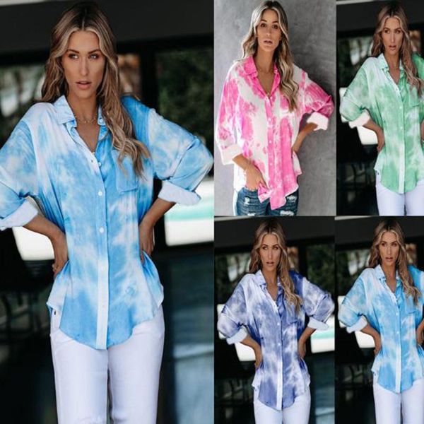 women's blouses & shirts fashion tie dye blouse women vintage long sleeve casual colorful print shirt blusas feminine button top, White
women's blouses & shirts fashion tie dye blouse women vintage long sleeve casual colorful print shirt blusas feminine button top, White