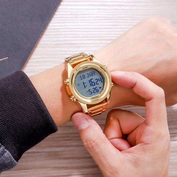 skmei qibla digital watch mens qibla time reminder led stainless steel religious month electronic prayer clocks relogio 1667, Silver
skmei qibla digital watch mens qibla time reminder led stainless steel religious month electronic prayer clocks relogio 1667, Silver