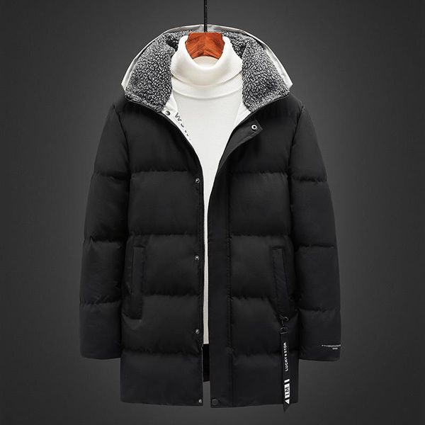 men's down & parkas winter medium long thicken cotton padded jacket for men with plush cashmere collar warm parka coat windproof clothe, Black
men's down & parkas winter medium long thicken cotton padded jacket for men with plush cashmere collar warm parka coat windproof clothe, Black