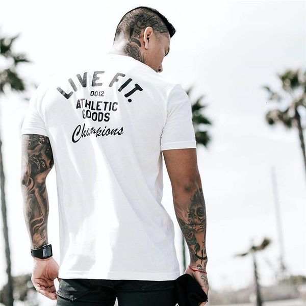 men sport training cotton t-shirt short sleeve male casual man gym running fitness slim tees clothing drop shipping, White;black
men sport training cotton t-shirt short sleeve male casual man gym running fitness slim tees clothing drop shipping, White;black