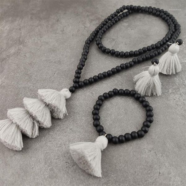 20colors wood beads tassel necklace set vintage ethnic boho long necklace for women sweater dress1, Silver
20colors wood beads tassel necklace set vintage ethnic boho long necklace for women sweater dress1, Silver