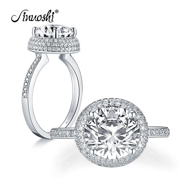 ainuoshi trendy 925 sterling silver 2.65 ct round cut halo ring engagement simulated diamond wedding silver rings jewelry gifts y200106, Slivery;golden
ainuoshi trendy 925 sterling silver 2.65 ct round cut halo ring engagement simulated diamond wedding silver rings jewelry gifts y200106, Slivery;golden
