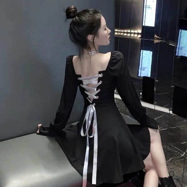 2021 new dressed in female hepburn-style hepburn small black gowns suspend long dress design temperament y2g4, Black;gray
2021 new dressed in female hepburn-style hepburn small black gowns suspend long dress design temperament y2g4, Black;gray